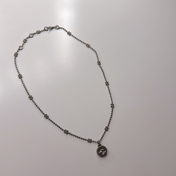 Gucci Sterling Silver Interlocking G Cluster Chain Necklace, 14" - Picture 3 of 5